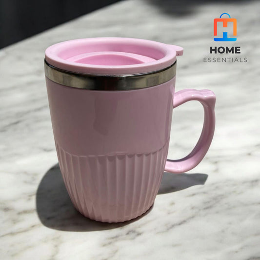 High-End Insulated Coffee Mug - Pink